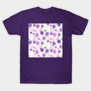 Purple Watercolor Carnation T-Shirt